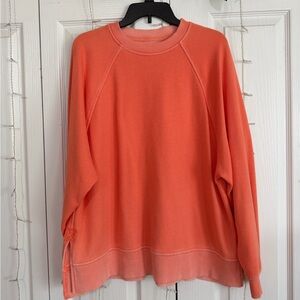Aerie Coral Orange Crewneck